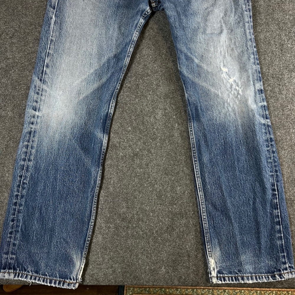 Levis 505 Regular Fit Straight Leg Jeans Mens 36x32 Blue Medium Wash 00505-0216 - Picture 9 of 14